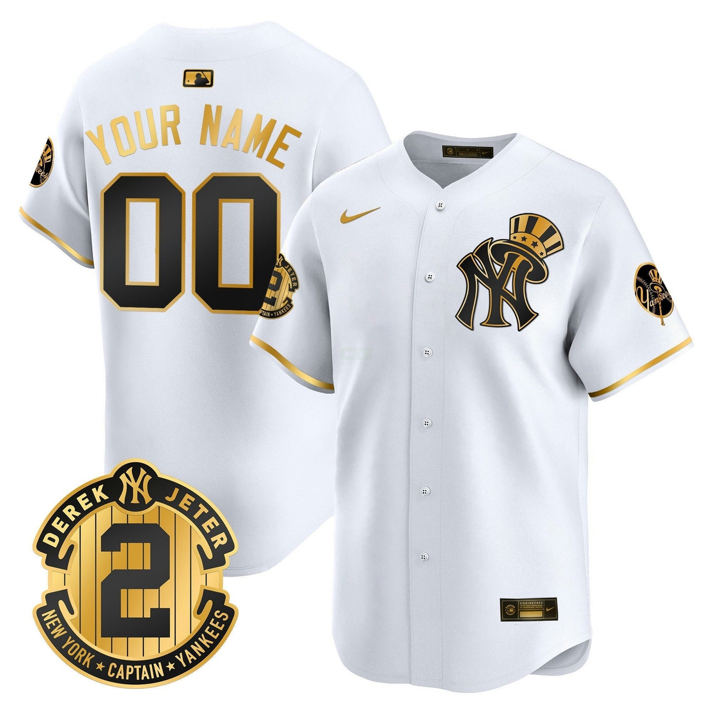 Camisa MLB New York Derek Jeter Patch Vapor Premier Limited Jersey V2