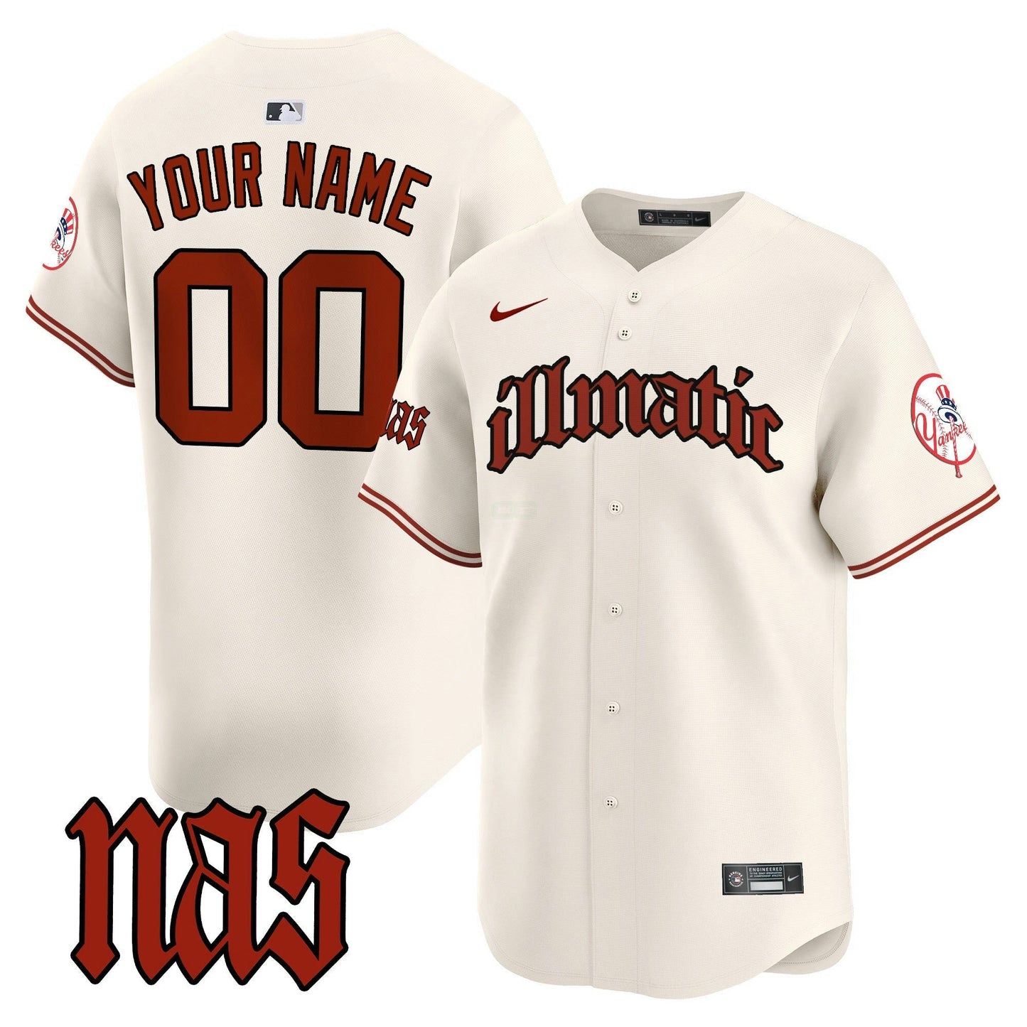 Camisa MLB New York Nas Illmatic Vapor Premier Limited Jersey