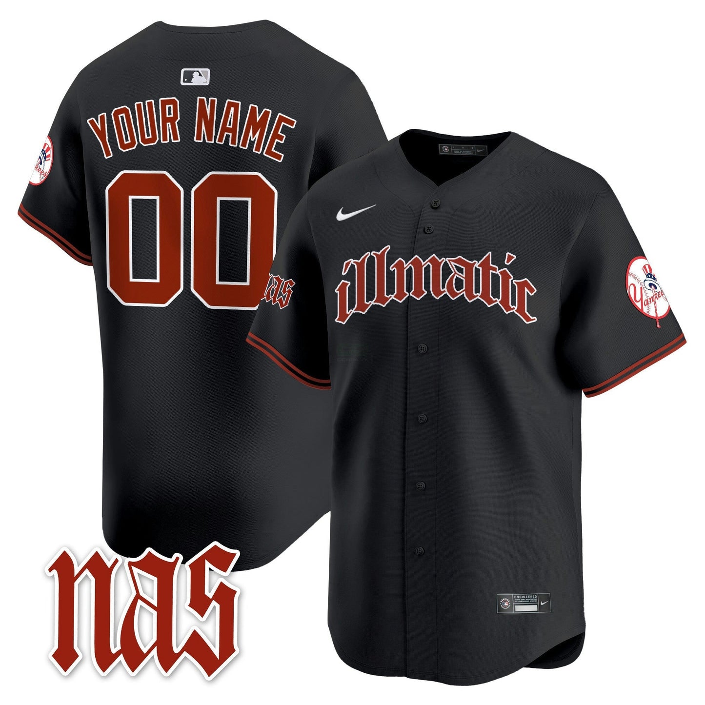 Camisa MLB New York Nas Illmatic Vapor Premier Limited Jersey