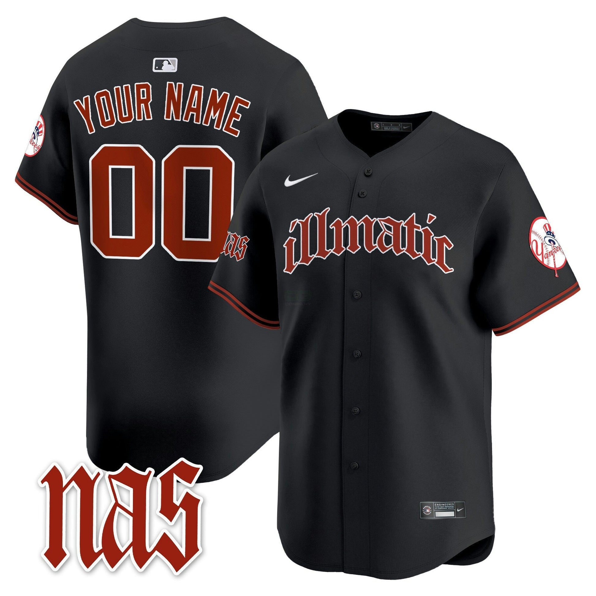 Camisa MLB New York Nas Illmatic Vapor Premier Limited Jersey
