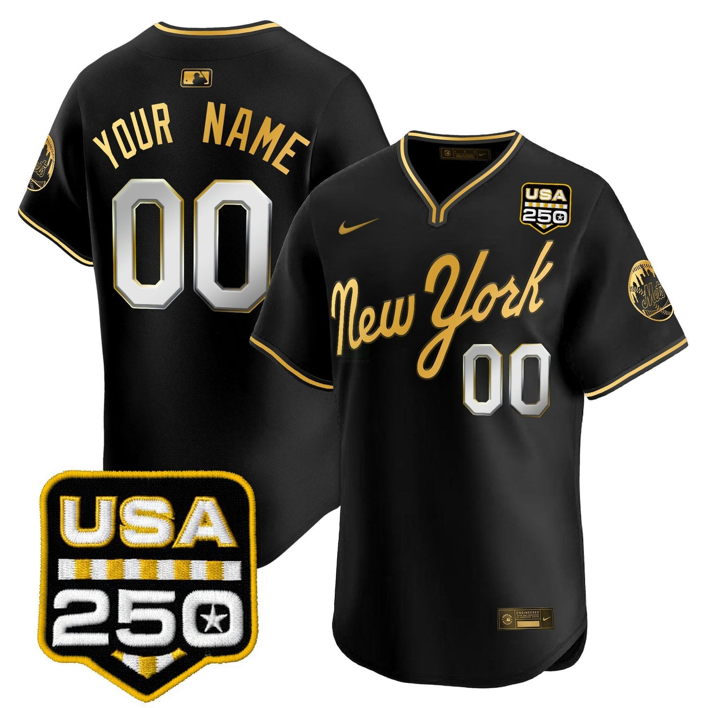Camisa MLB New York Road Alternativa & 250America Patch Vapor Limited Jersey