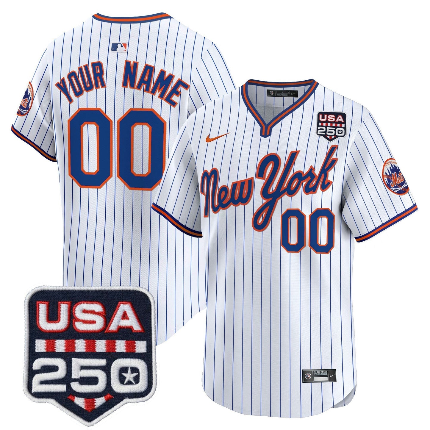 Camisa MLB New York Road Alternativa & 250America Patch Vapor Limited Jersey