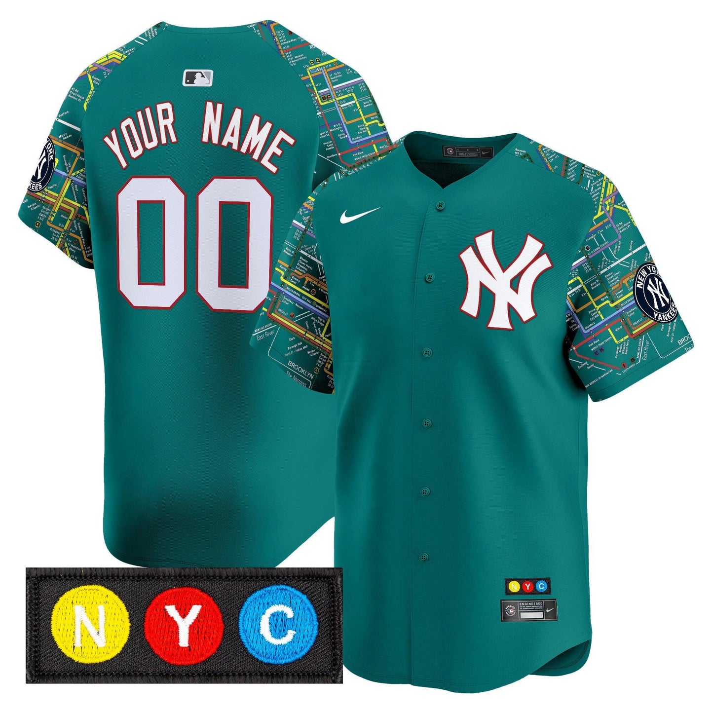 Camisa MLB New York Yankees New York Subway Style Vapor Premier Limited Jersey – Stitched