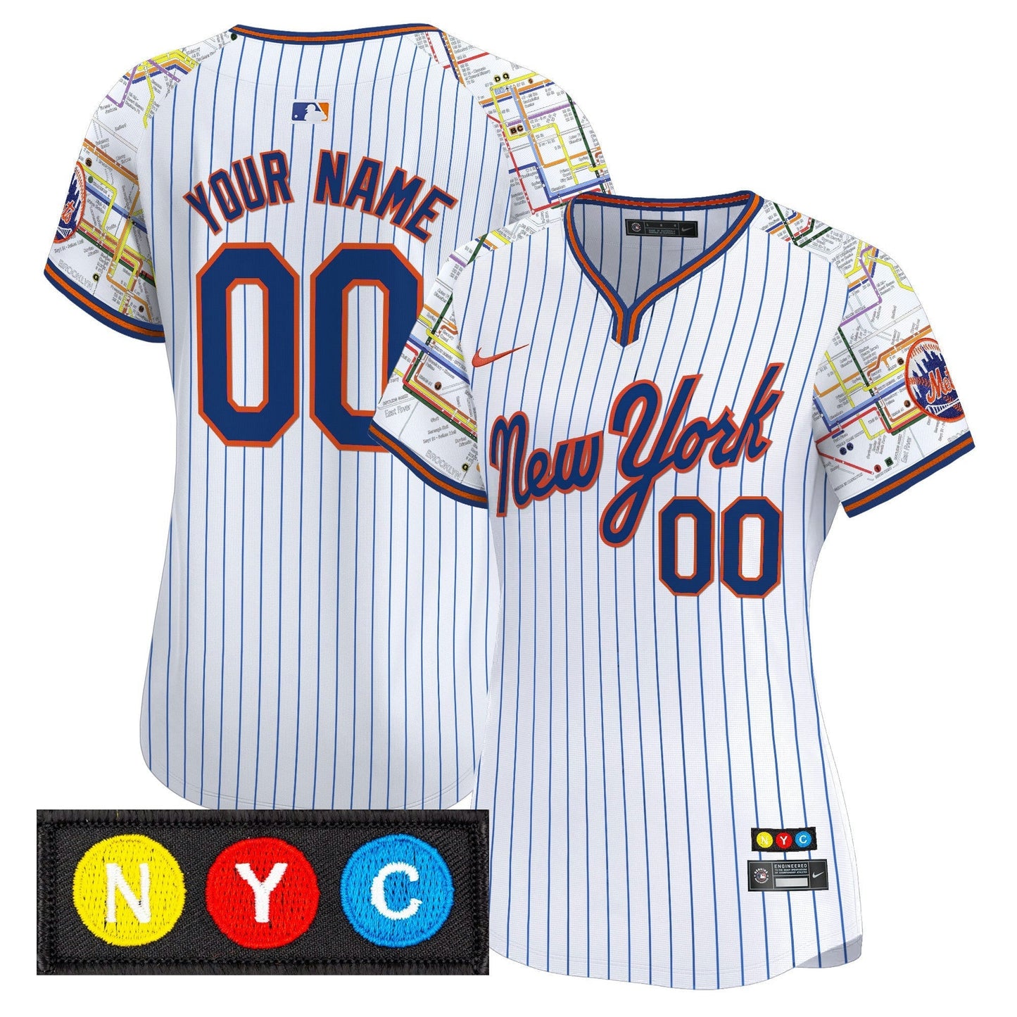 Camisa MLB New York Mets New York Subway Style Vapor Premier Limited Jersey – Stitched