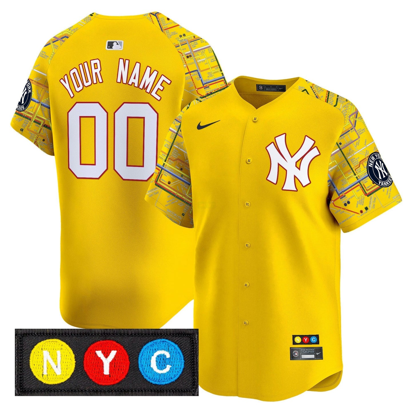 Camisa MLB New York Yankees New York Subway Style Vapor Premier Limited Jersey – Stitched