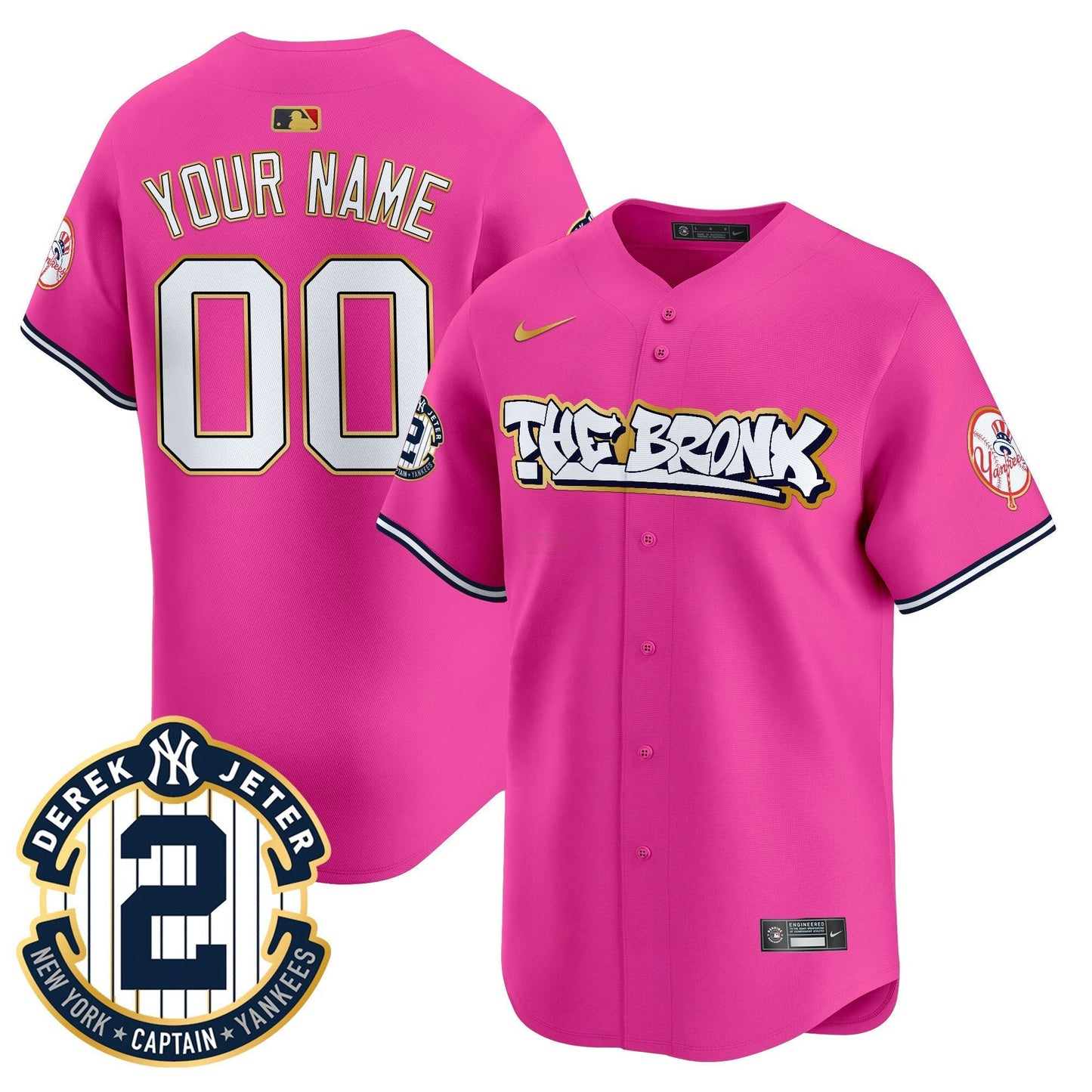 Camisa MLB New York The Bronx Graffiti Gold Trim Vapor Premier Limited Jersey