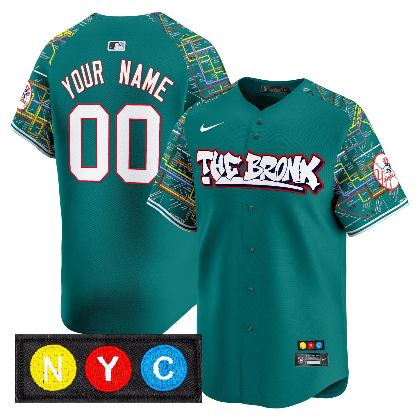 Camisa MLB New York The Bronx Subway Style Vapor Premier Limited Jersey – Stitched