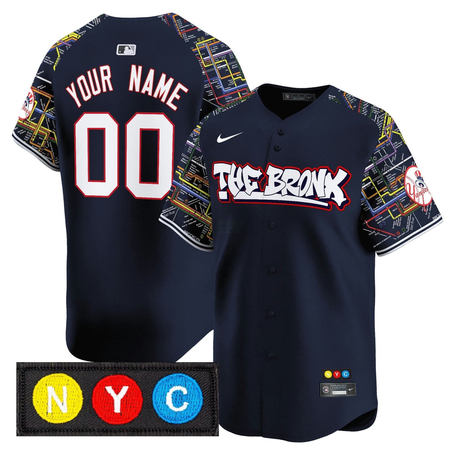 Camisa MLB New York The Bronx Subway Style Vapor Premier Limited Jersey – Stitched