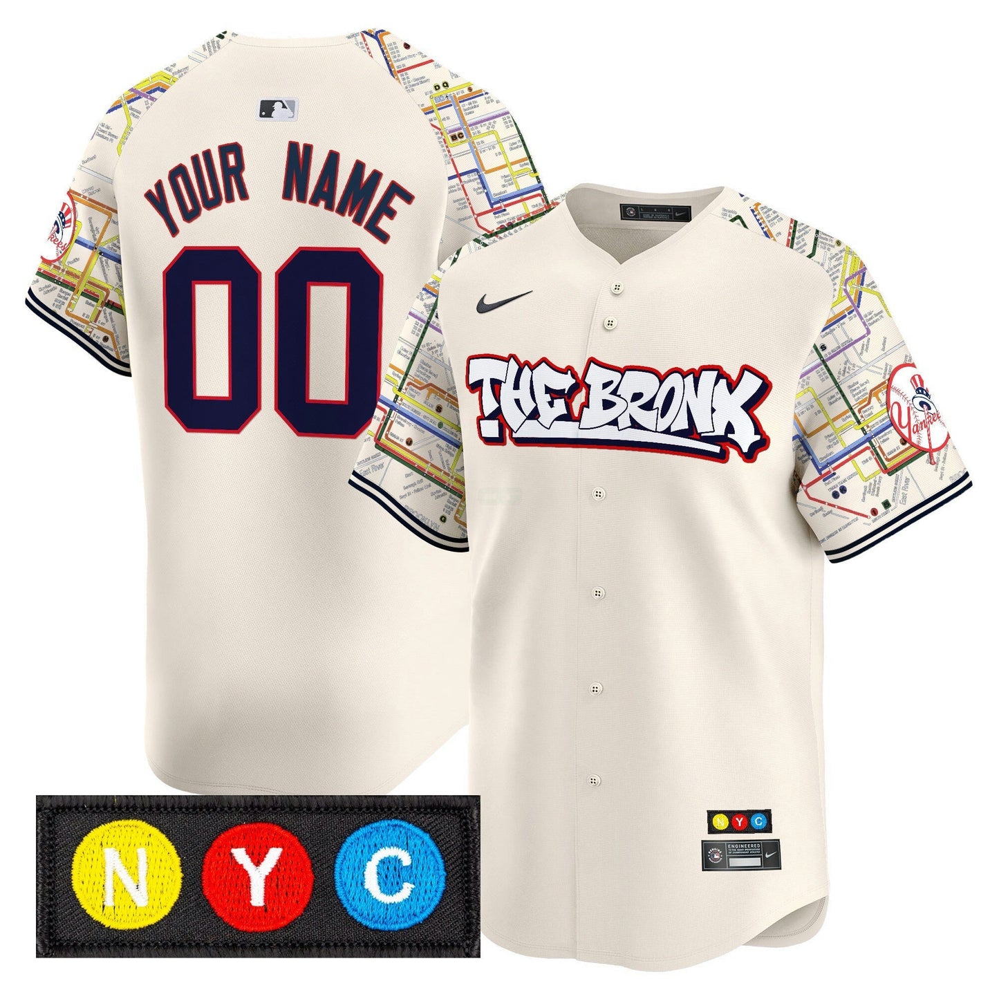 Camisa MLB New York The Bronx Subway Style Vapor Premier Limited Jersey – Stitched