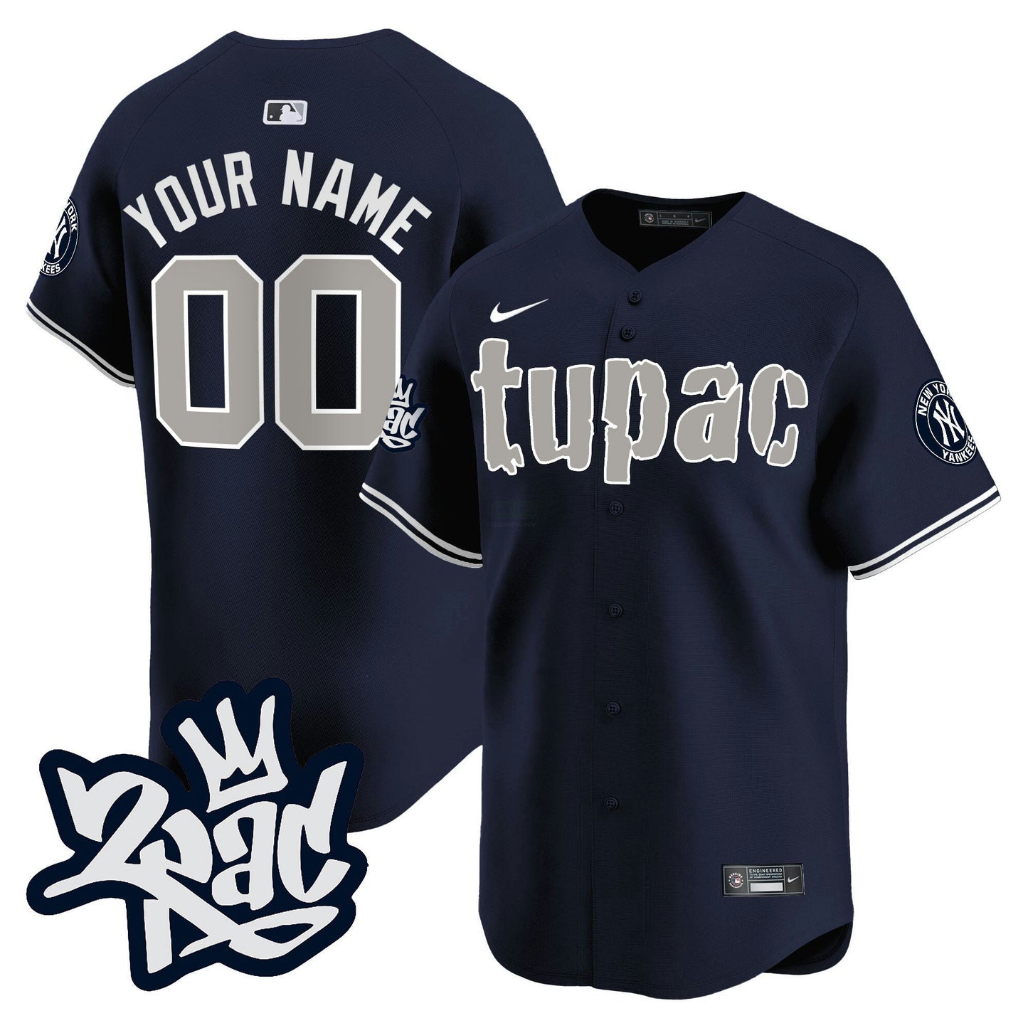Camisa MLB New York Tupac Shakur Vapor Premier Limited Jersey