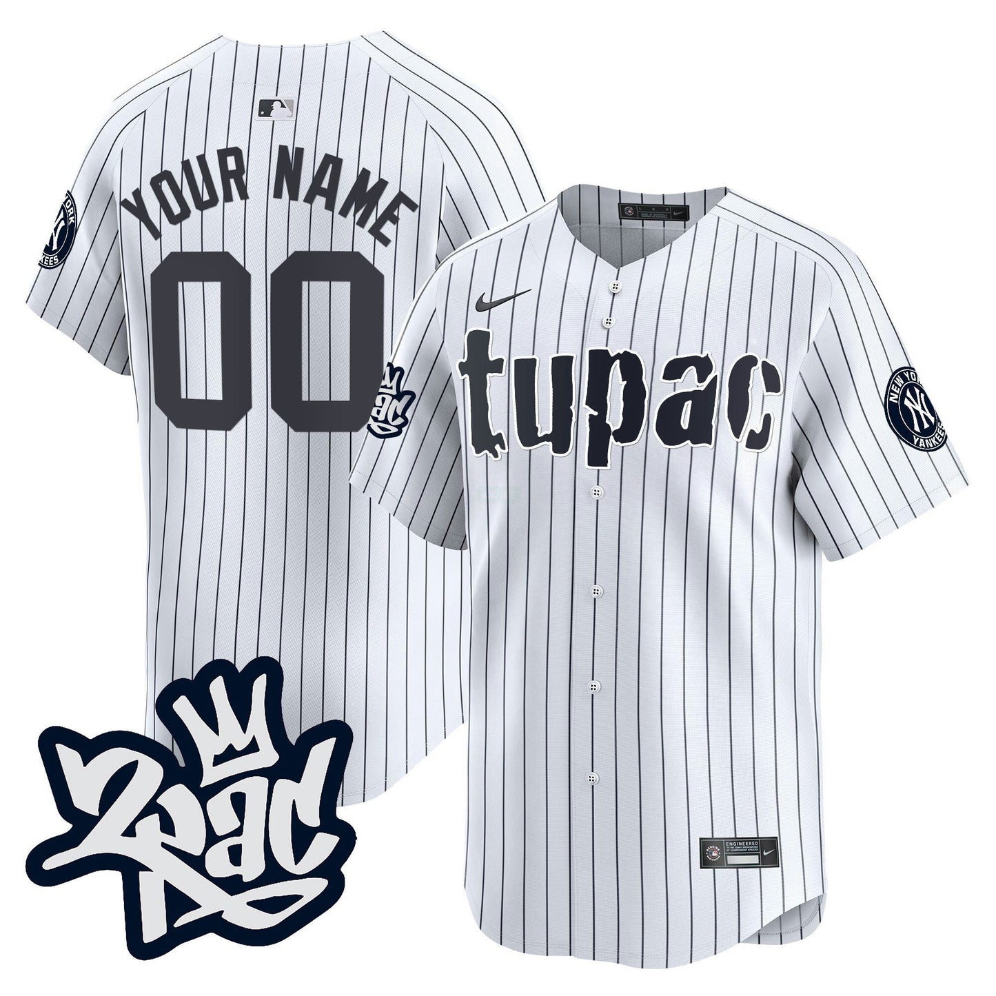 Camisa MLB New York Tupac Shakur Vapor Premier Limited Jersey