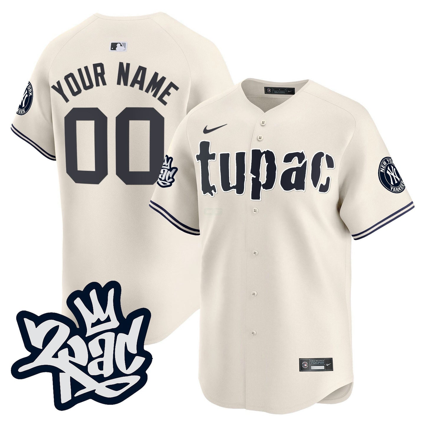 Camisa MLB New York Tupac Shakur Vapor Premier Limited Jersey
