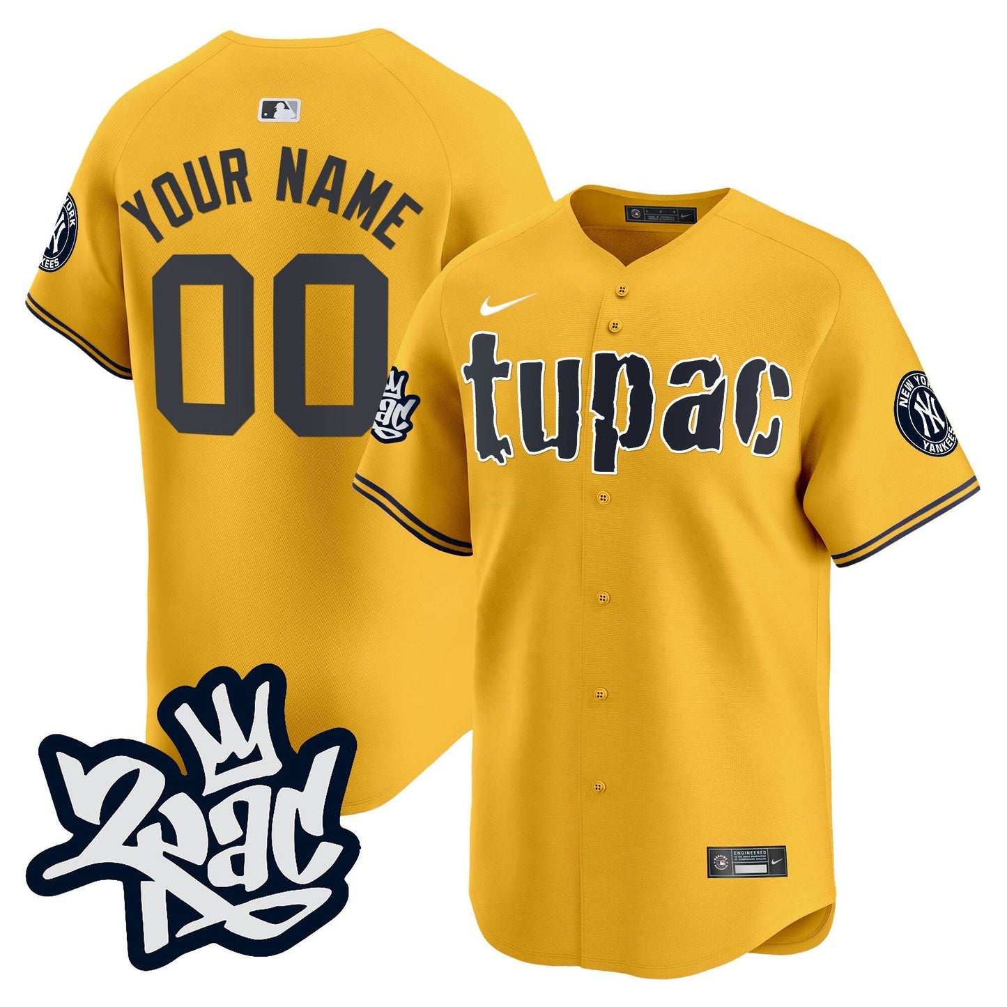 Camisa MLB New York Tupac Shakur Vapor Premier Limited Jersey