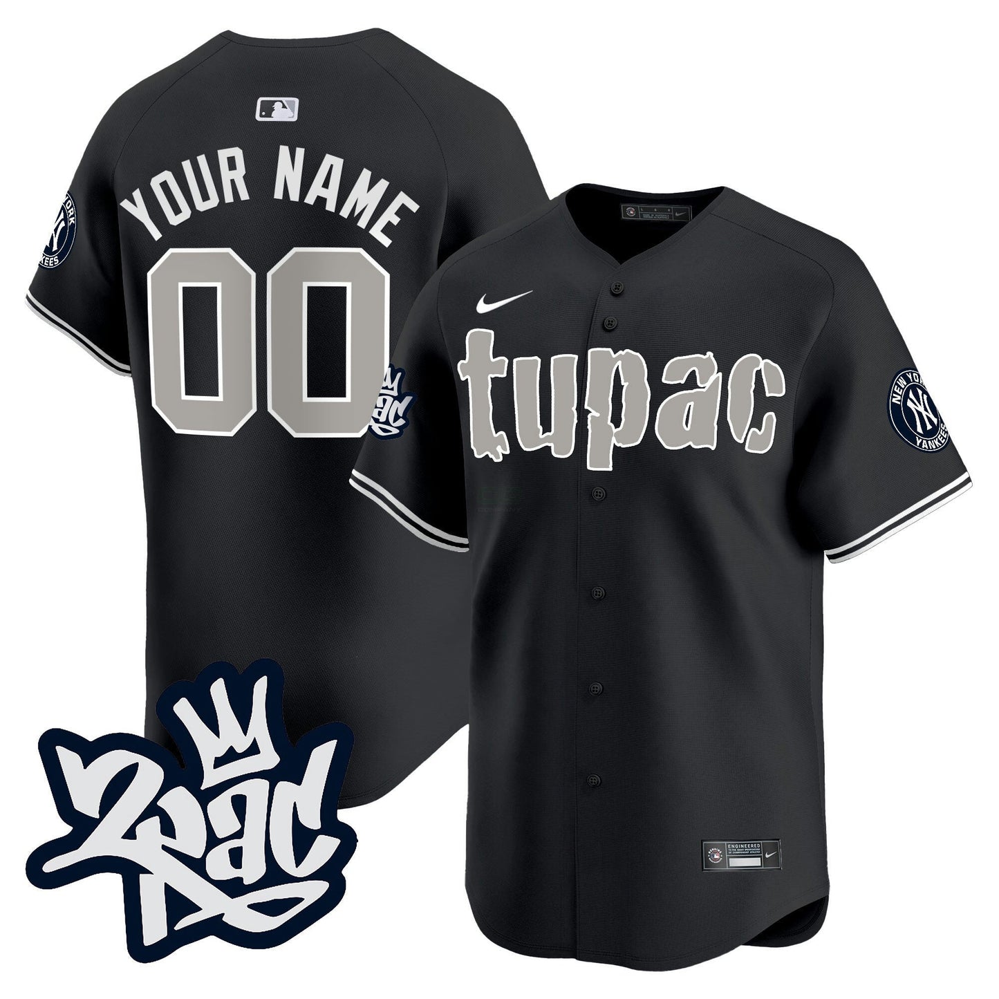 Camisa MLB New York Tupac Shakur Vapor Premier Limited Jersey