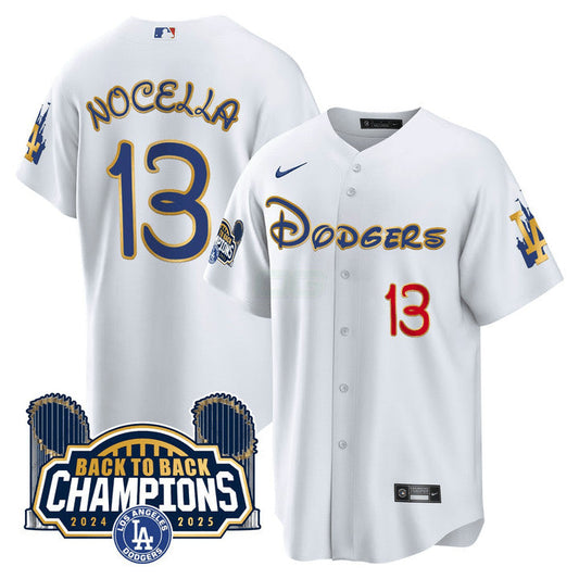 Camisa MLB NOCELLA #13 Los Angeles White Jersey - Branca