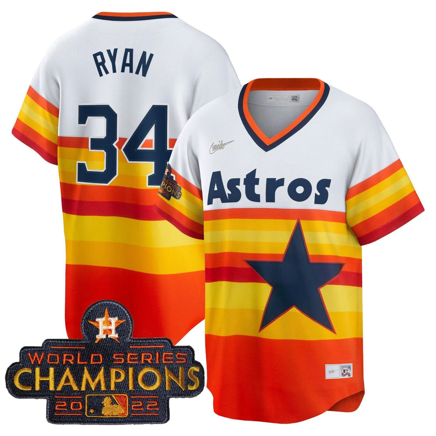 Camisa MLB Nolan Ryan 2023 Dourada Flex Base Jersey