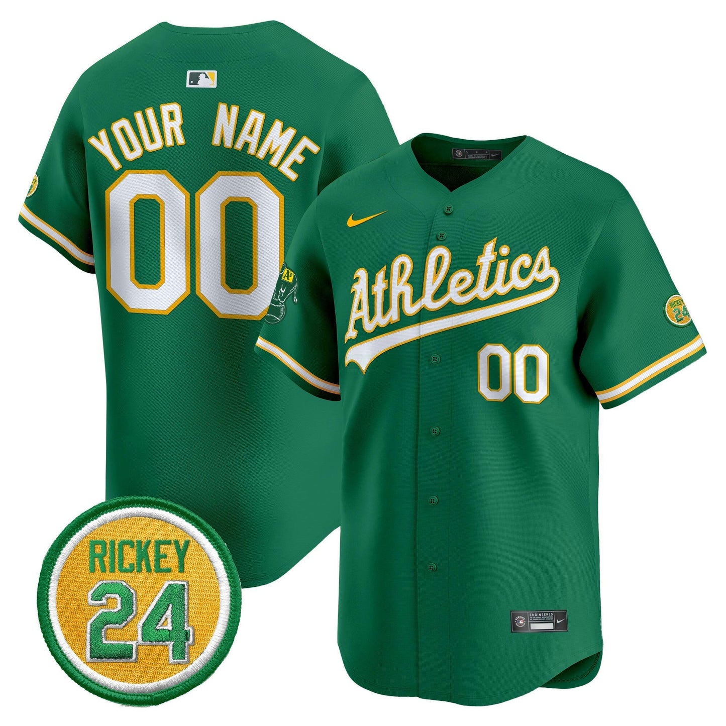 Camisa MLB Oakland Rickey Henderson Patch Vapor Premier Limited Jersey