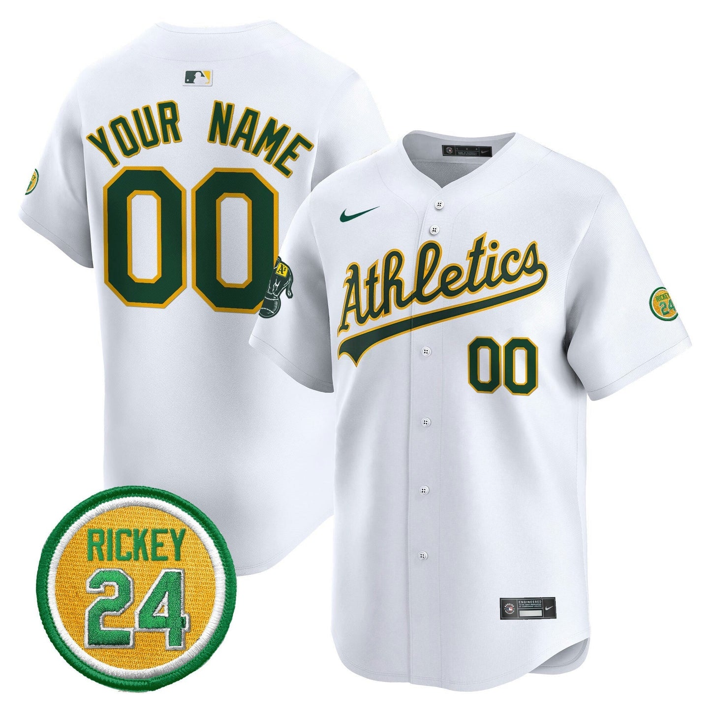 Camisa MLB Oakland Rickey Henderson Patch Vapor Premier Limited Jersey