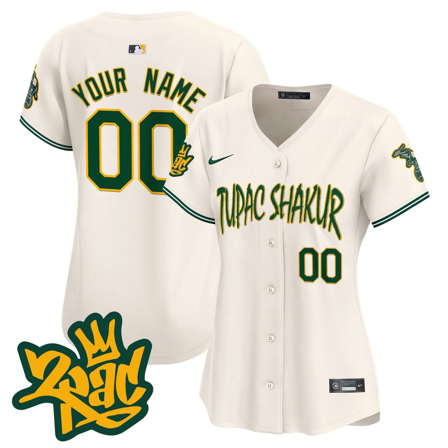 Camisa MLB Oakland Tupac Shakur Vapor Premier Limited Jersey