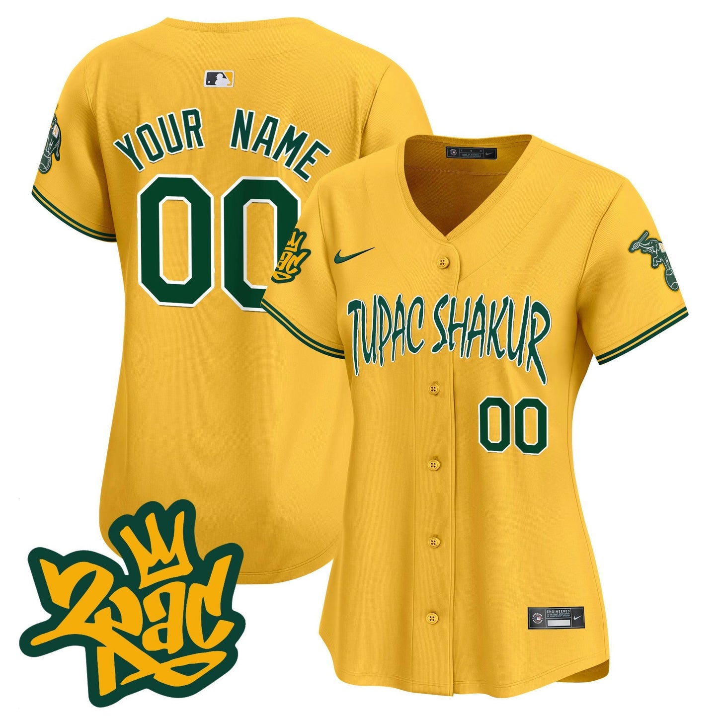 Camisa MLB Oakland Tupac Shakur Vapor Premier Limited Jersey