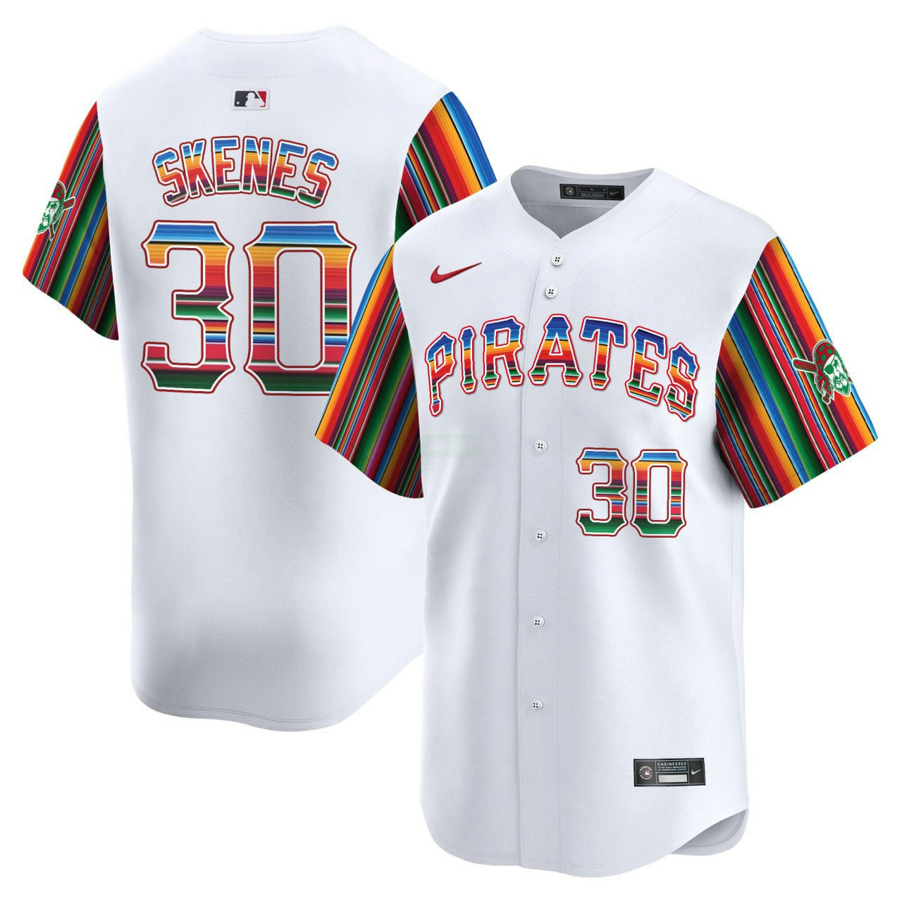 Camisa MLB Paul Skenes Pittsburgh Mexico White Premier Limited Jersey - Skenes