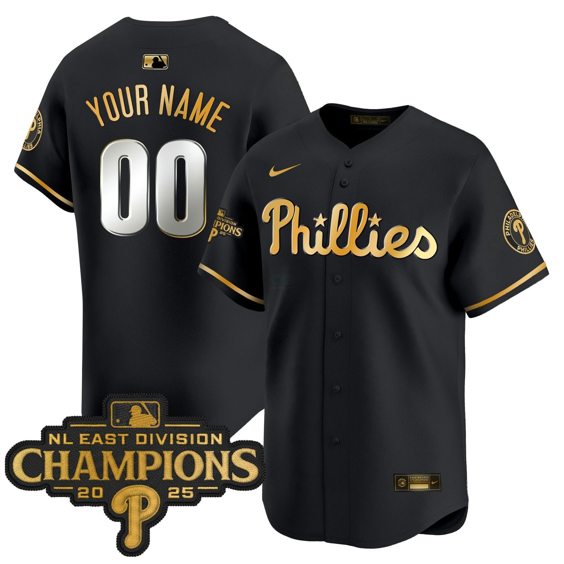 Camisa MLB Philadelphia 2025 NL East Division Champions Patch Vapor Premier Limited Jersey