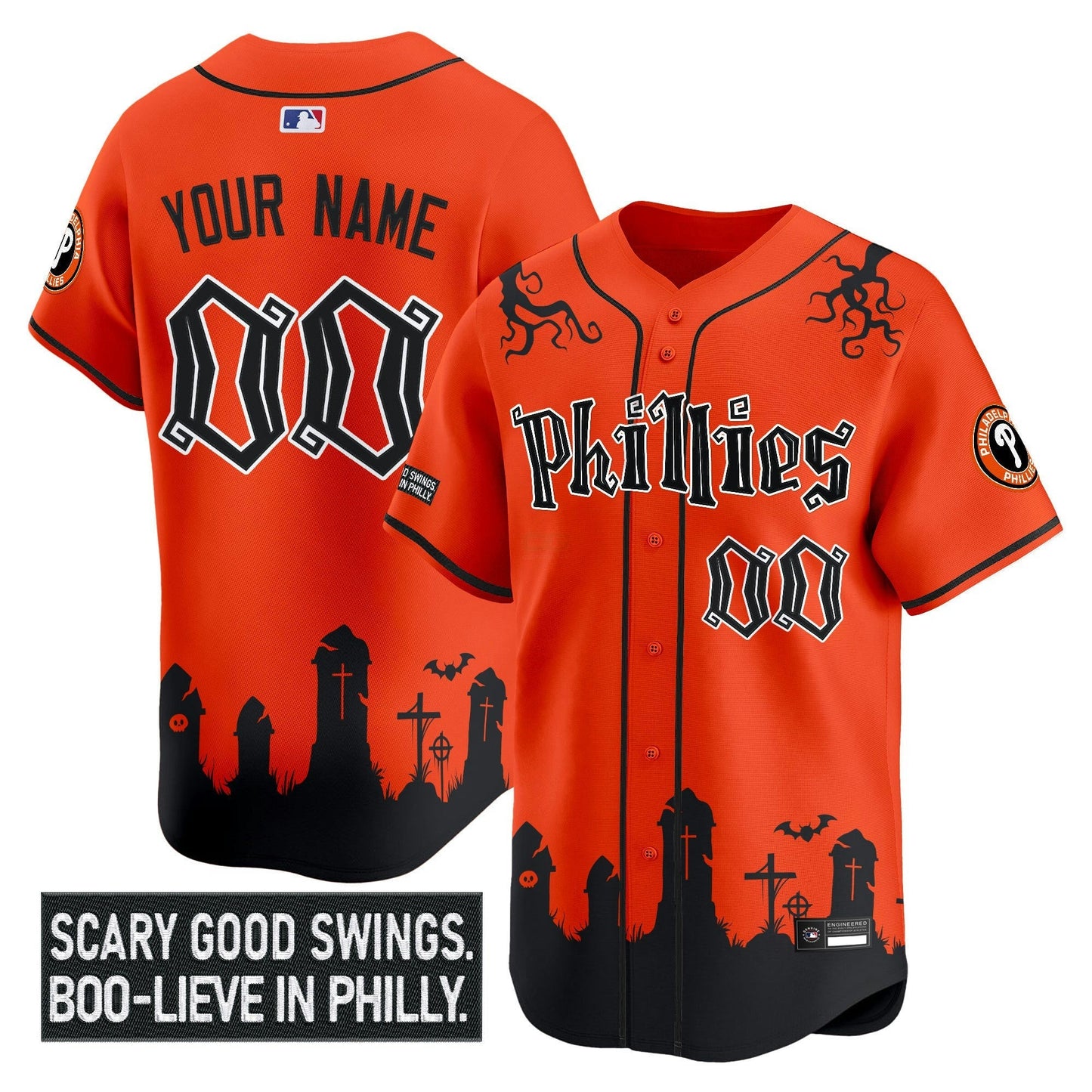 Camisa MLB Philadelphia ‘Halloween Spooky Edition’ Premier Limited Jersey – Stitched