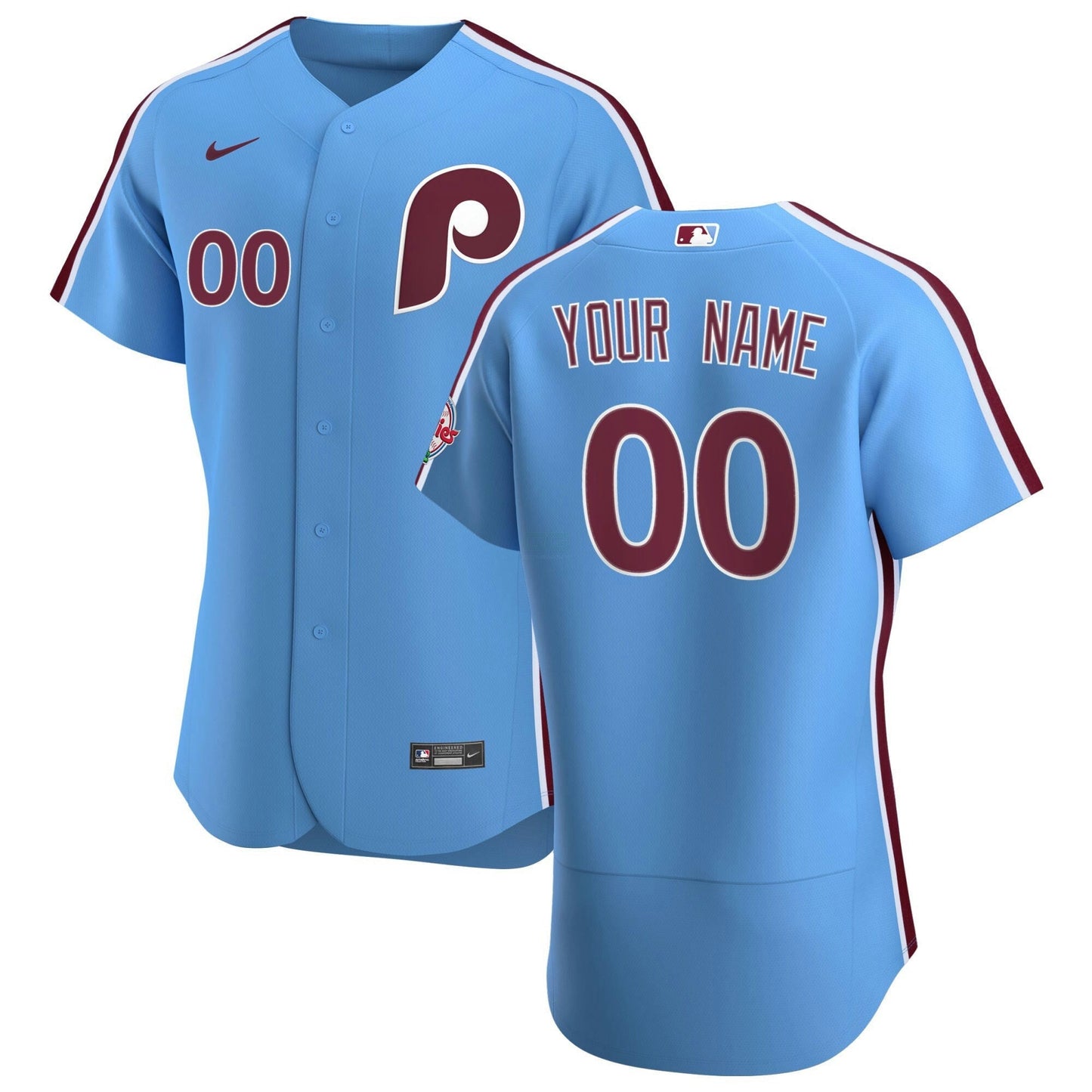 Camisa MLB Philadelphia Light Blue Jersey - Light Azul