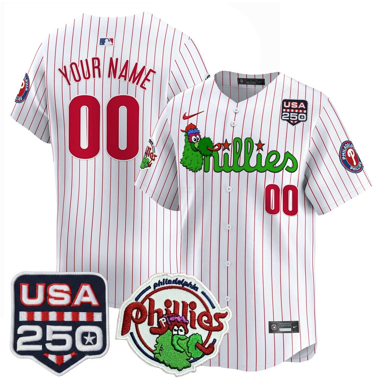 Camisa MLB Philadelphia Phanatic & 250America Patch Vapor Premier Limited Jersey