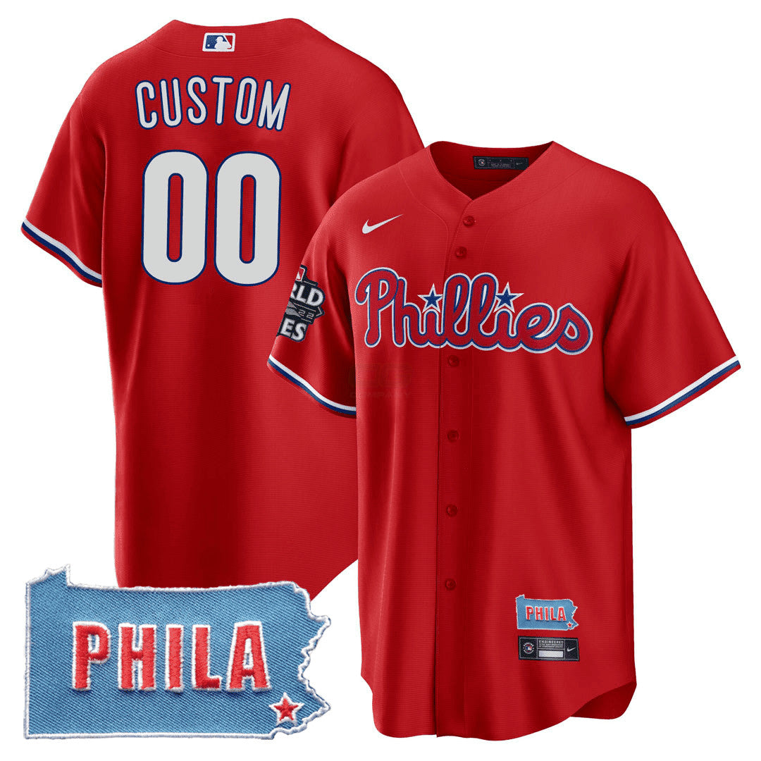 Camisa MLB Philadelphia PHILA PA State Patch Jersey