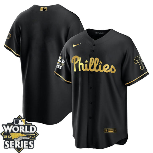 Camisa MLB Philadelphia Preta Dourada & Branca Dourada Team Jersey