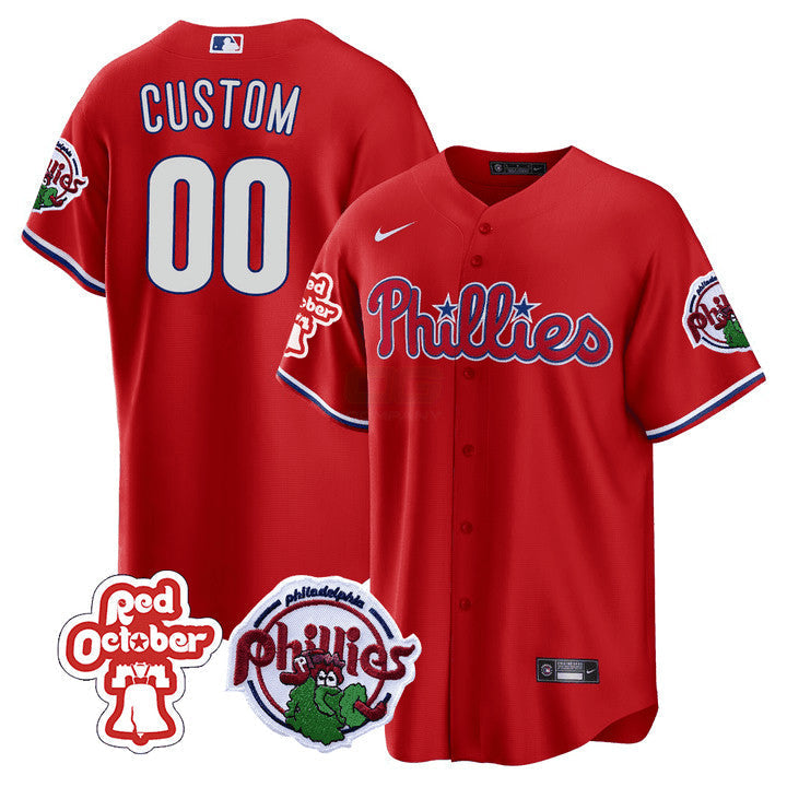 Camisa MLB Philadelphia Red October Patch Jersey