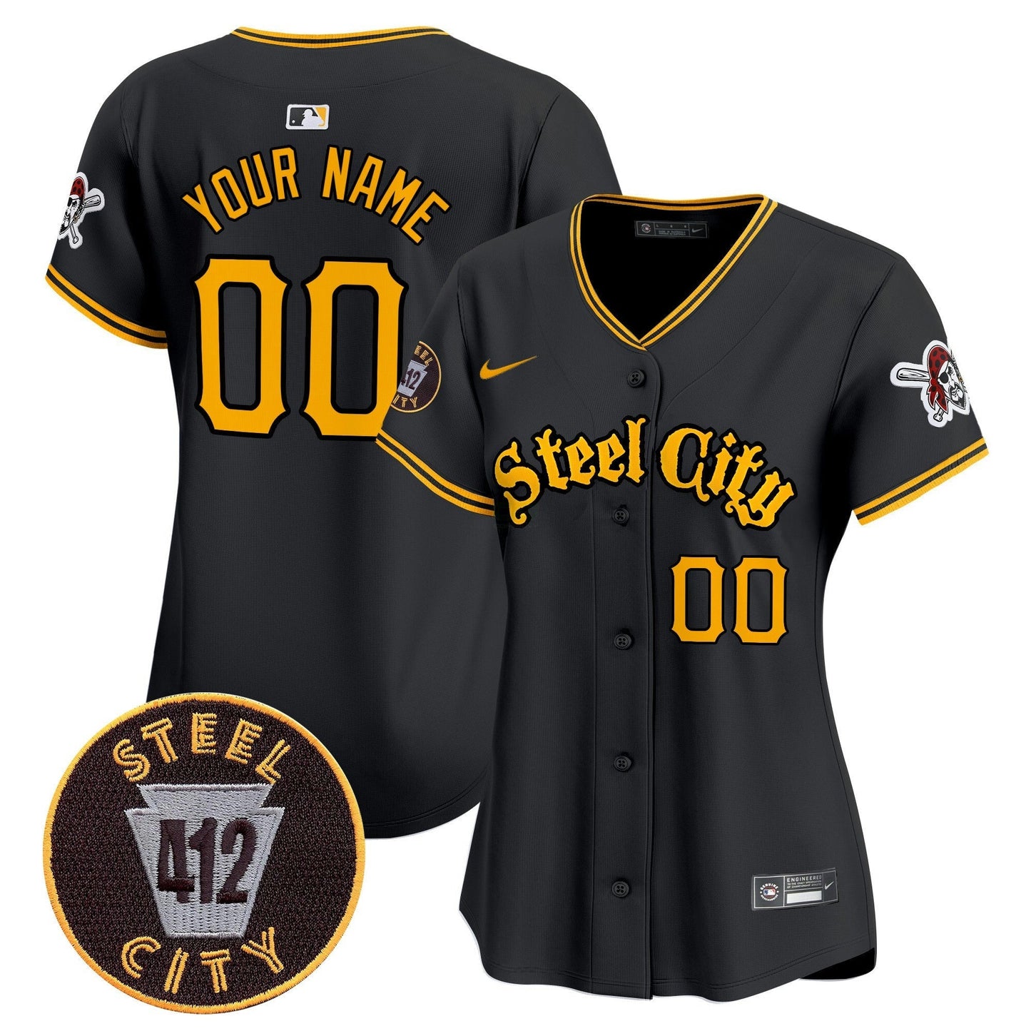 Camisa MLB Pittsburgh 412 Patch Vapor Premier Limited Jersey V5