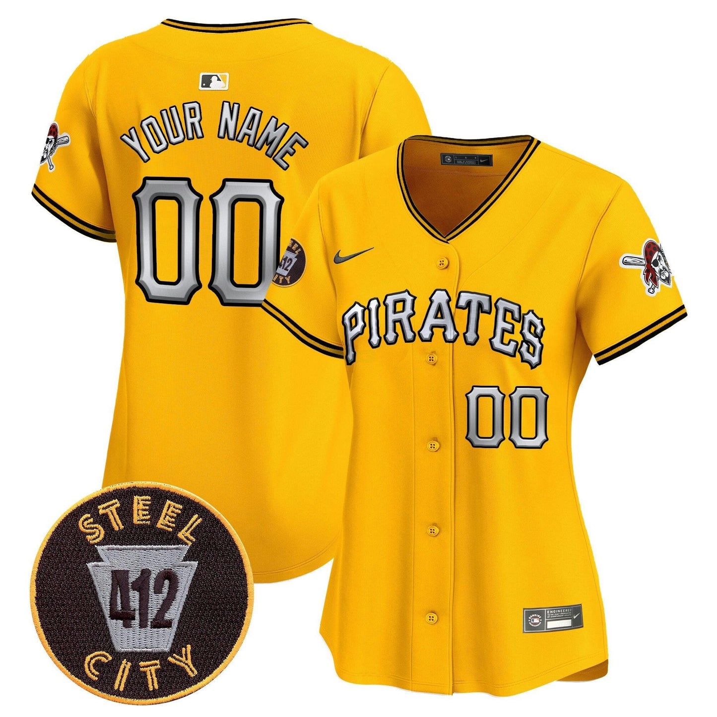 Camisa MLB Pittsburgh 412 Patch Vapor Premier Limited Jersey V6