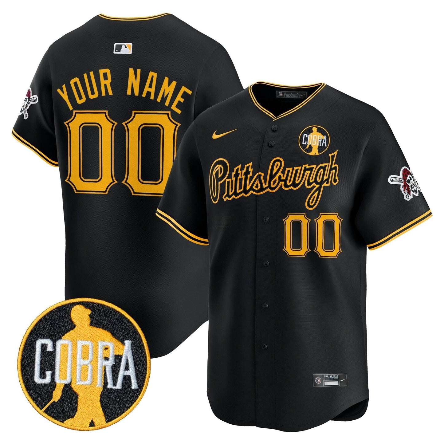 Camisa MLB Pittsburgh ‘Dave Parker Cobra Patch’ Vapor Premier Limited Jersey