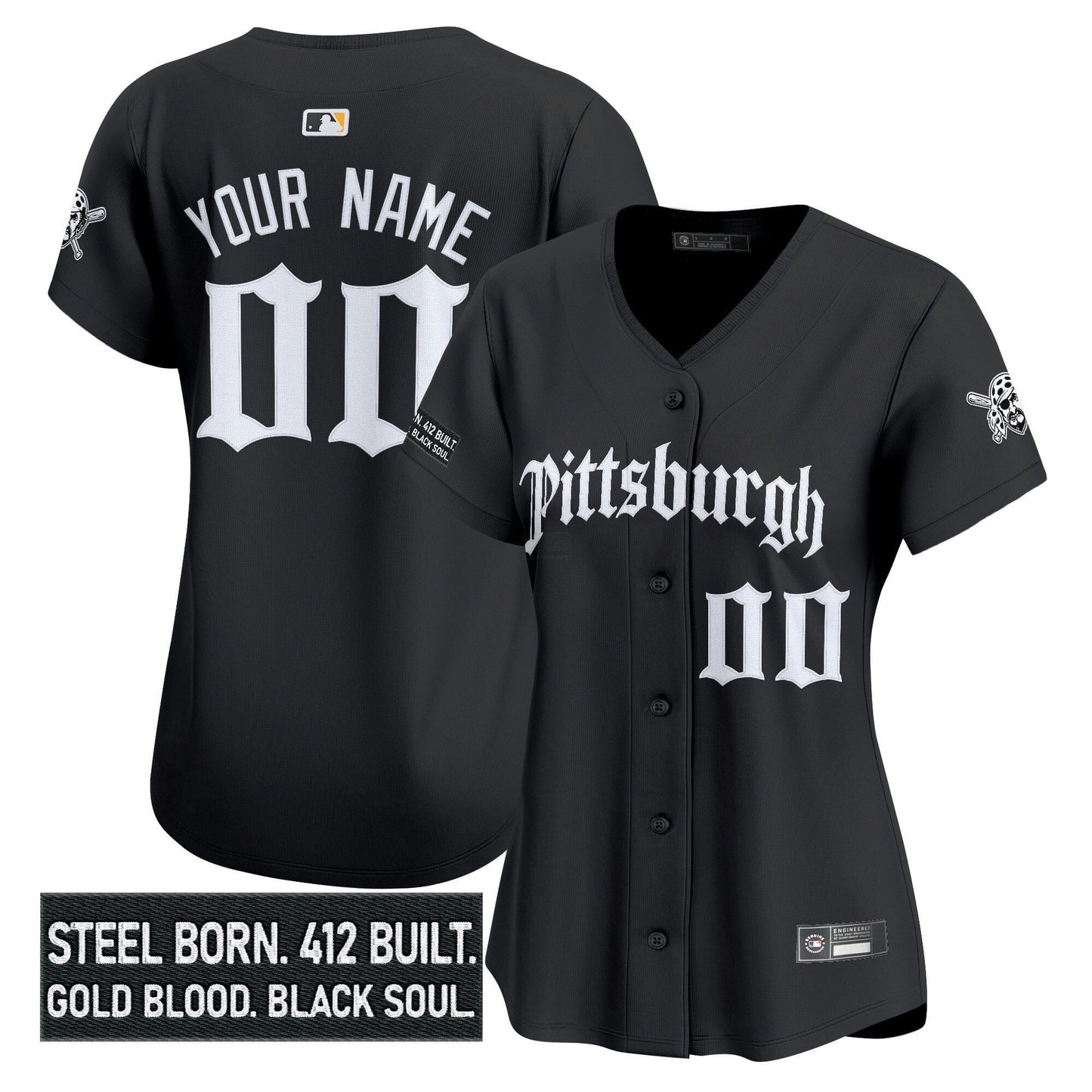 Camisa MLB Pittsburgh ‘Gothic Steel City Edition’ Vapor Premier Limited Jersey