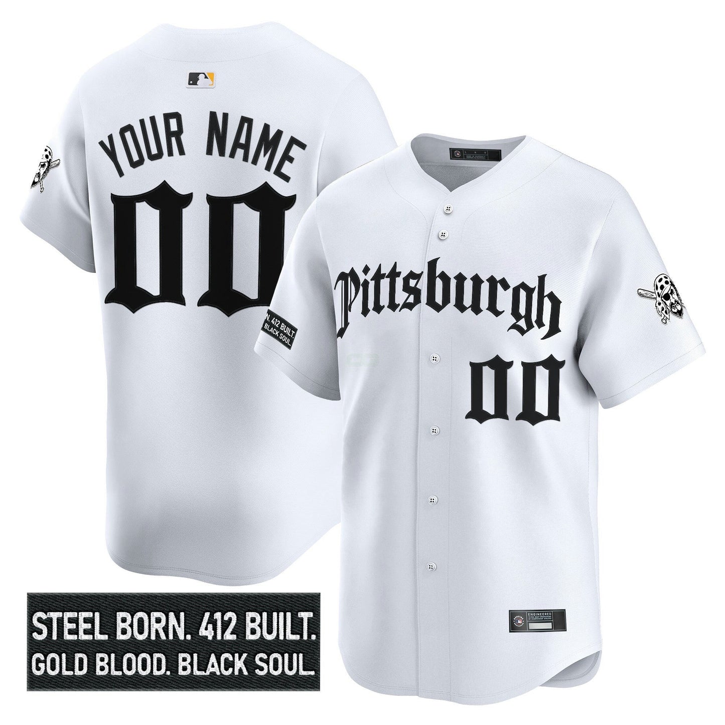 Camisa MLB Pittsburgh ‘Gothic Steel City Edition’ Vapor Premier Limited Jersey