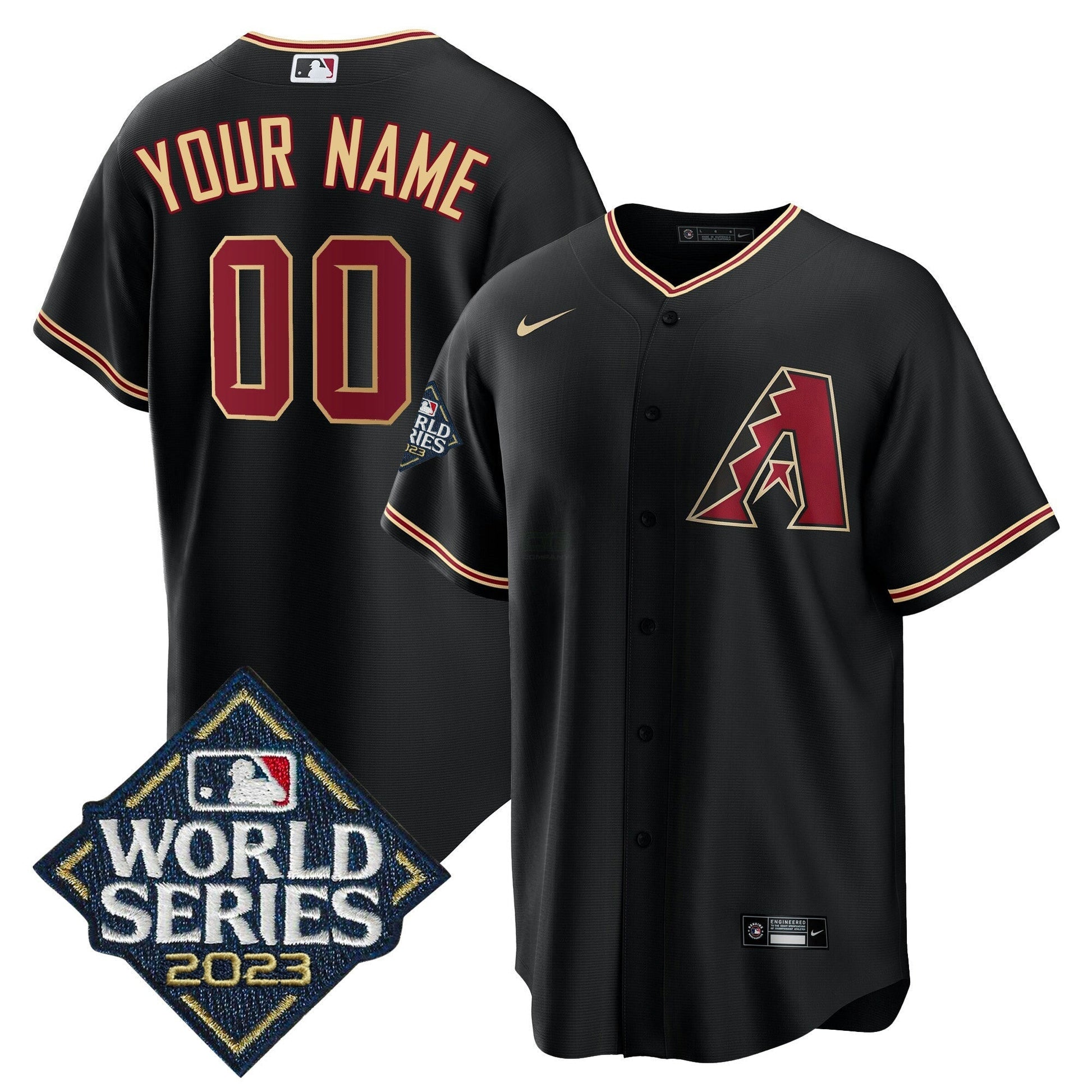 Camisa MLB Preta 2023 World Series Jersey