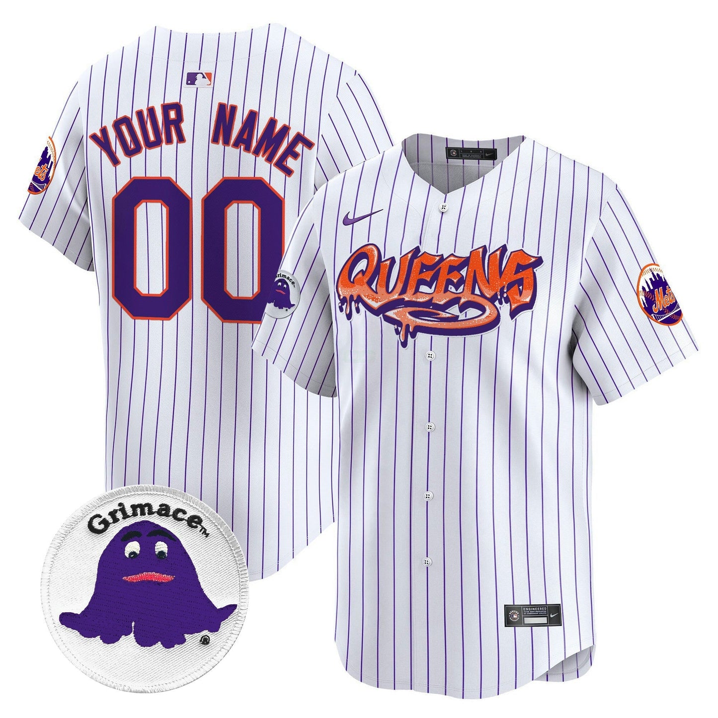Camisa MLB Queens Graffiti Vapor Premier Limited Jersey - Personalizada