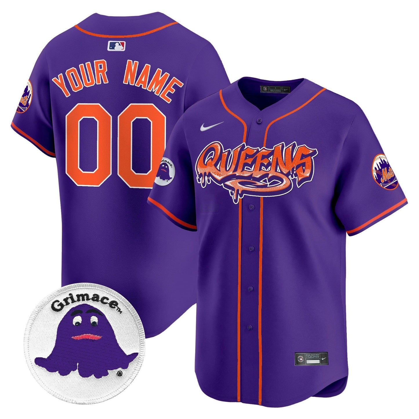 Camisa MLB Queens Graffiti Vapor Premier Limited Jersey - Personalizada