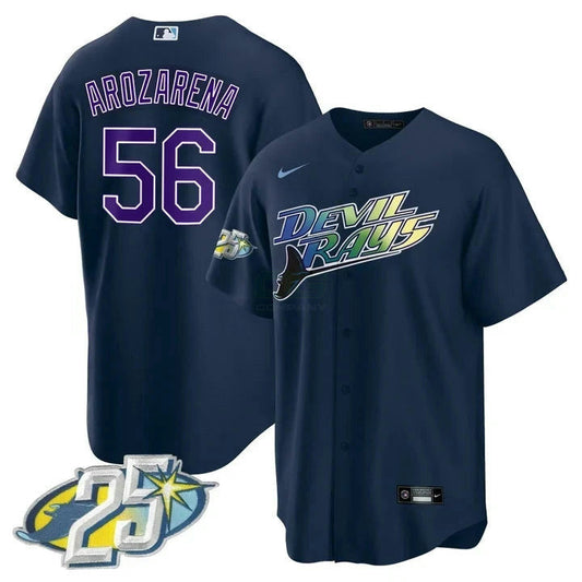 Camisa MLB Randy Arozarena Tampa Bay Navy Jersey