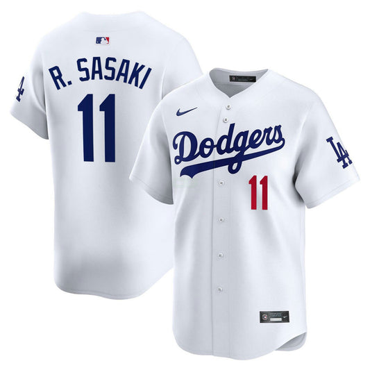 Camisa MLB Roki Sasaki #11 Los Angeles White Jersey - Branca
