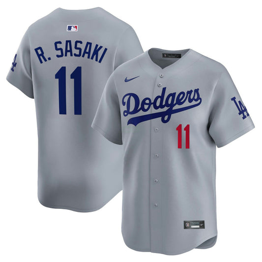 Camisa MLB Roki Sasaki Los Angeles Gray Jersey - Cinza
