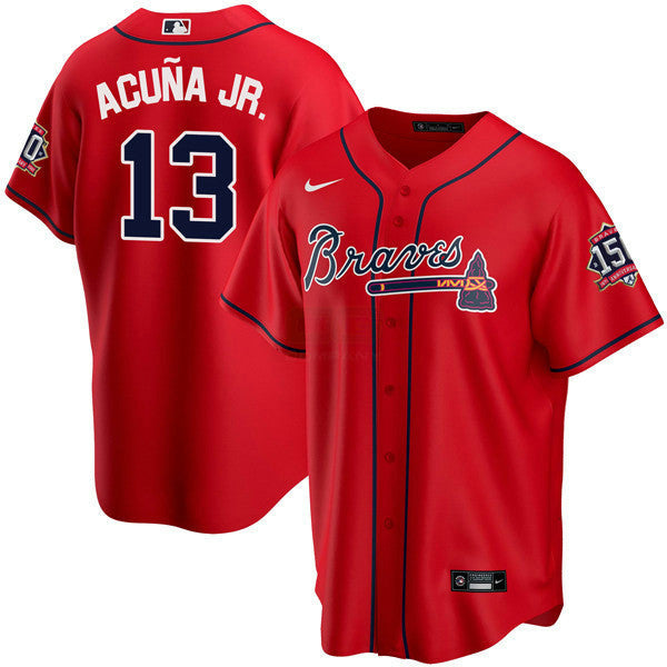 Camisa MLB Ronald Acuna Jr. Atlanta Red Jersey