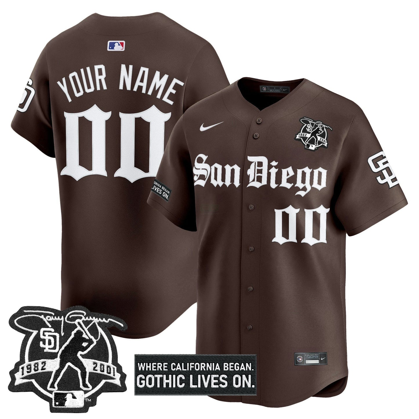 Camisa MLB San Diego ‘Gothic Edition’ Vapor Premier Limited Jersey