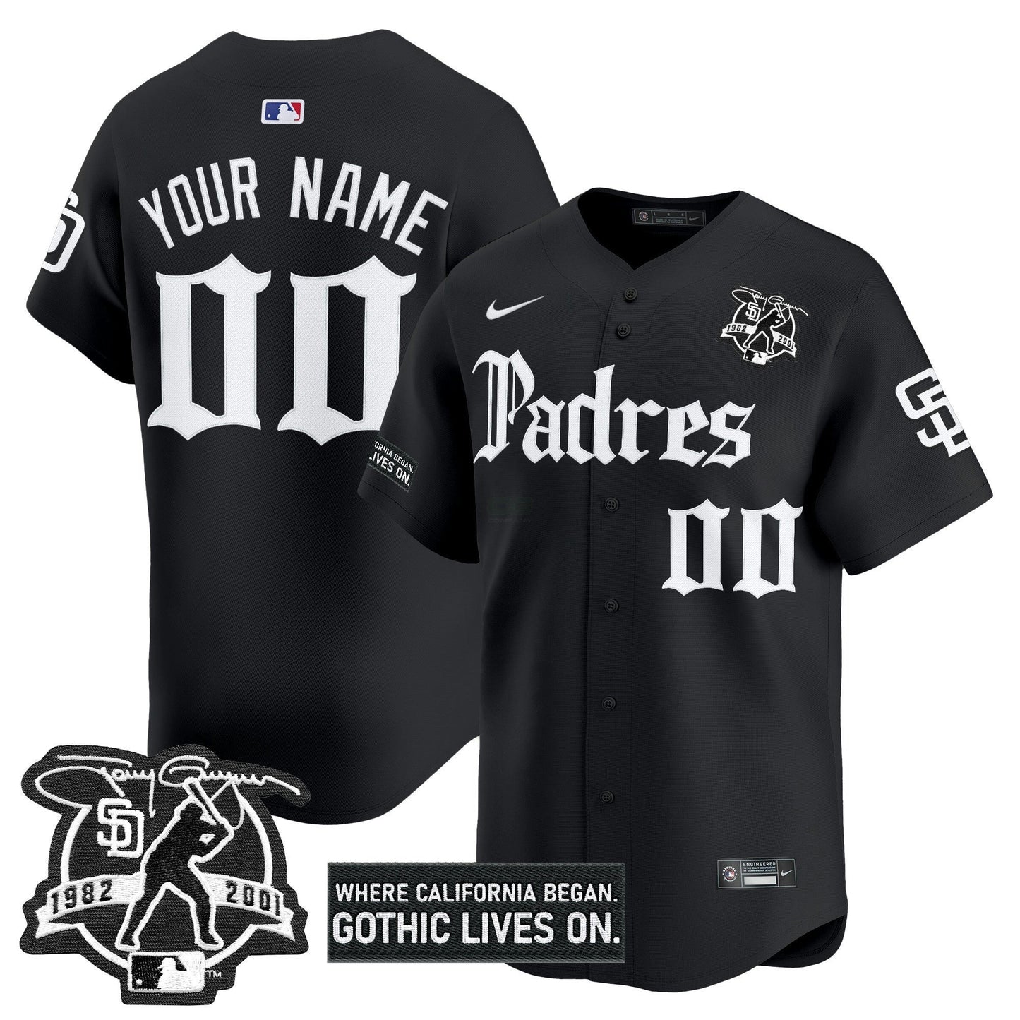 Camisa MLB San Diego ‘Gothic Edition’ Vapor Premier Limited Jersey V2