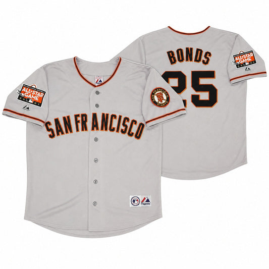 Camisa MLB San Francisco Giants San Francisco 2007 All Star Cinza Away Jersey