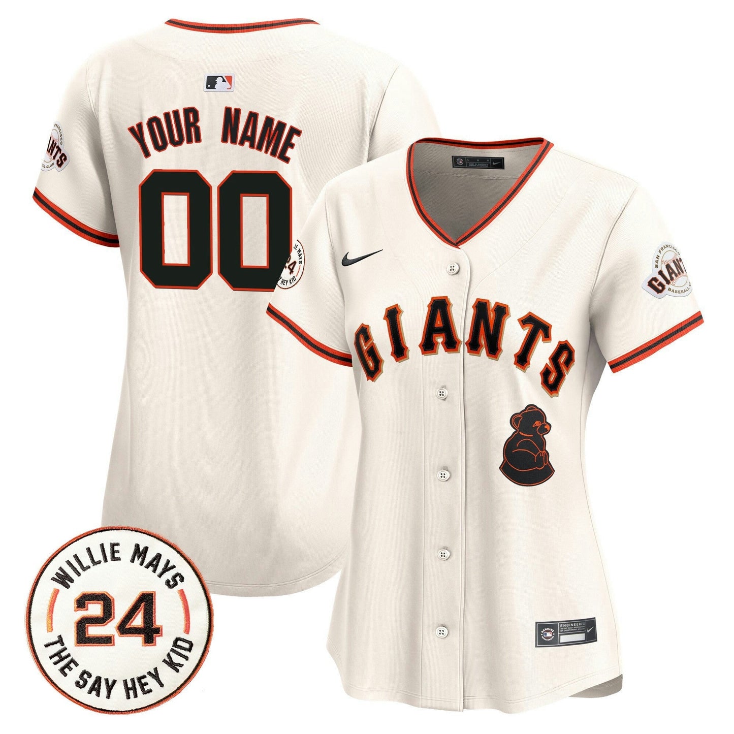 Camisa MLB San Francisco 2024 Willie Mays Patch Vapor Premier Limited Jersey V4