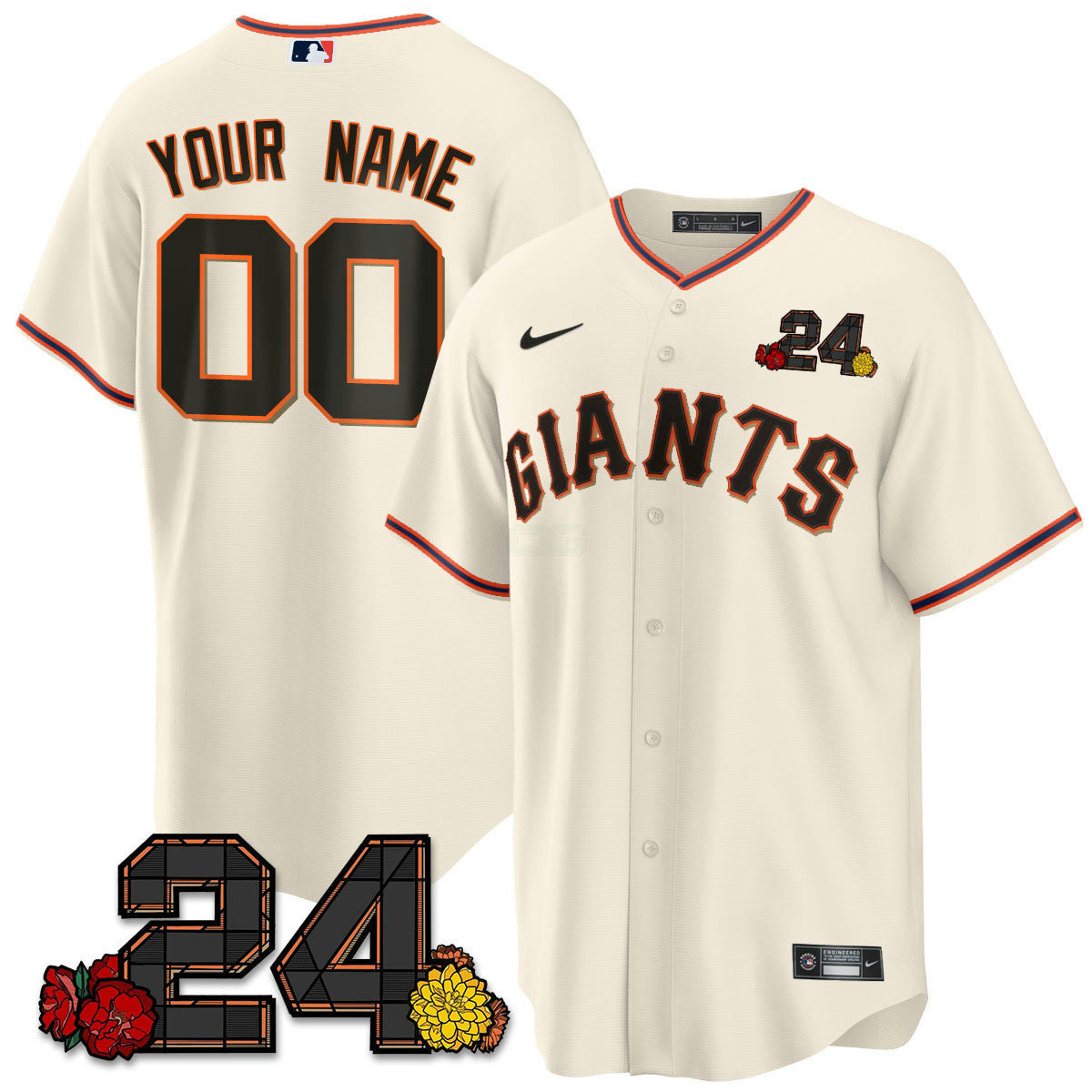 Camisa MLB San Francisco 2024 Willie Mays Patch Vapor Premier Limited Jersey V2