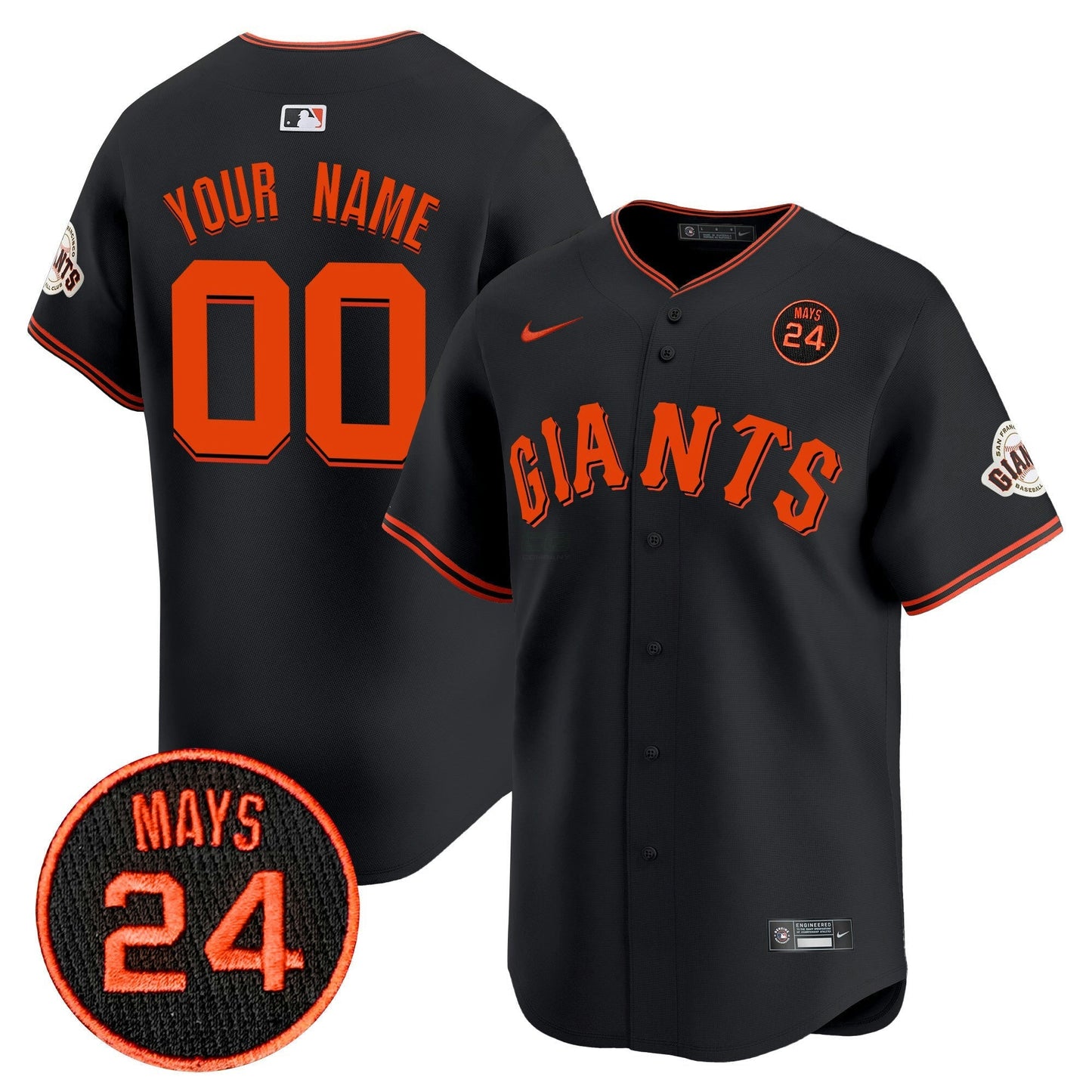 Camisa MLB San Francisco 2024 Willie Mays Patch Vapor Premier Limited Jersey V3
